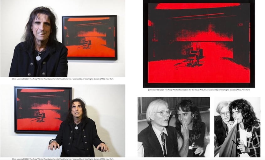 O lucrare Warhol de care Alice Cooper uitase a rămas nevândută la licitație