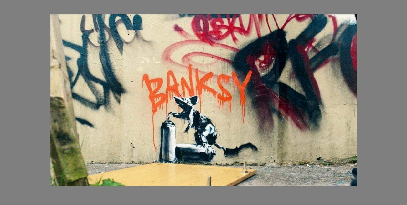 Lucrare a lui Banksy, distrusă în serialul „The Outlaws”
