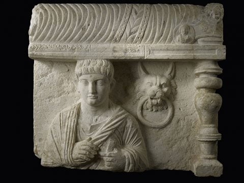 funerary relief, palmyra, siria