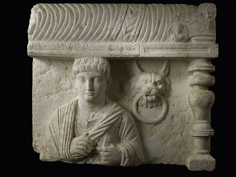 funerary relief, palmyra, siria