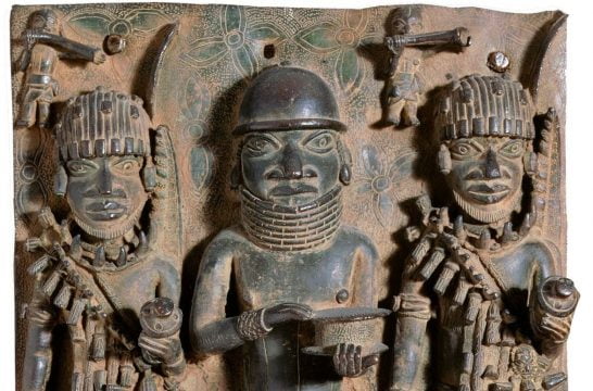 obiect benin bronz