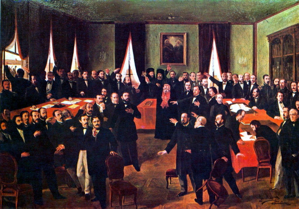 Tabloul „Proclamarea Unirii Principatelor” al lui Theodor Aman, în prim-plan la New York