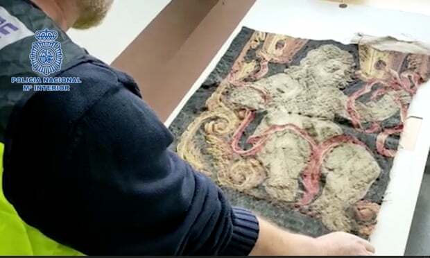 O ultimă bucată dintr-o tapiserie de secol XVII a fost returnată în Spania, după o investigaţie complexă, la 42 de ani de la furtul acesteia