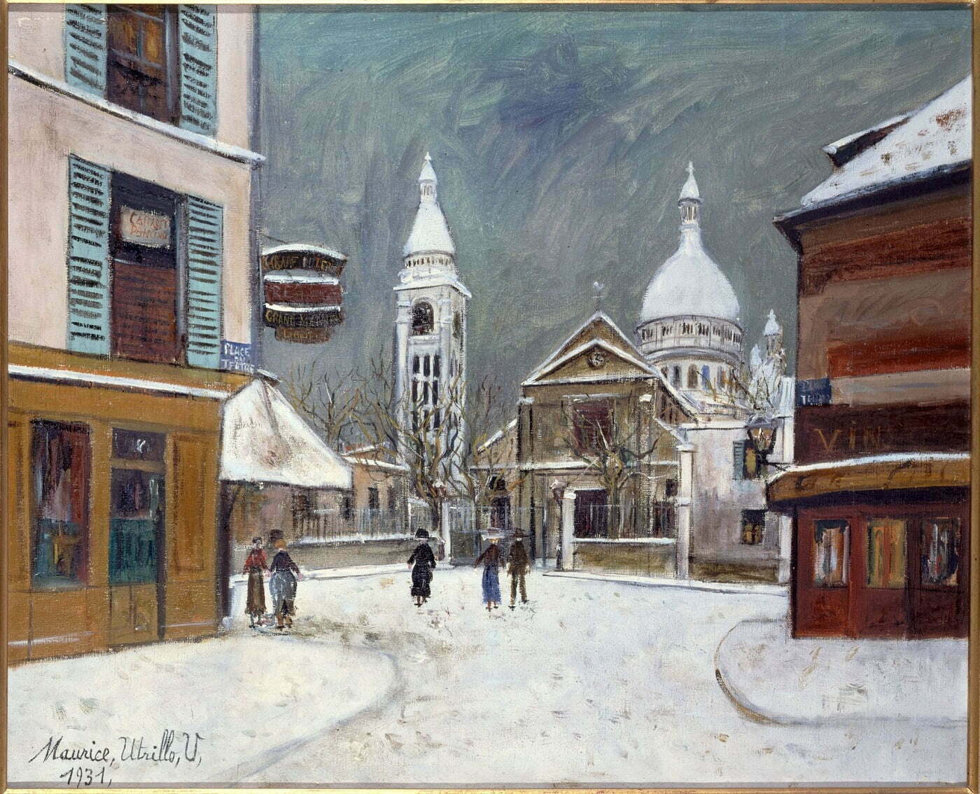 Vedere iarna din Parisul anului 1931, semnată de Maurice Utrillo