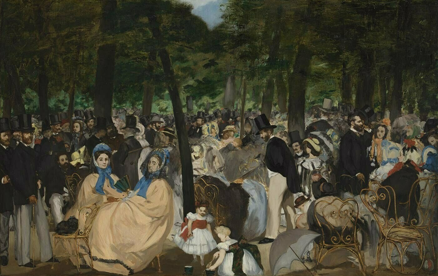 DOCUMENTAR – O după-amiază în Grădinile Tuileries, în prima pictură de anvergură a lui Manet despre viața contemporană pariziană