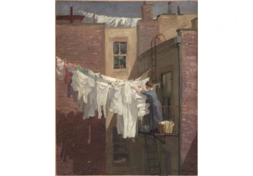 a woman work