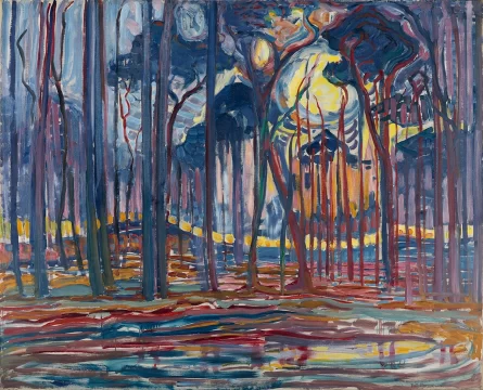piet mondrian bosch (woods), woods near oele, 1908