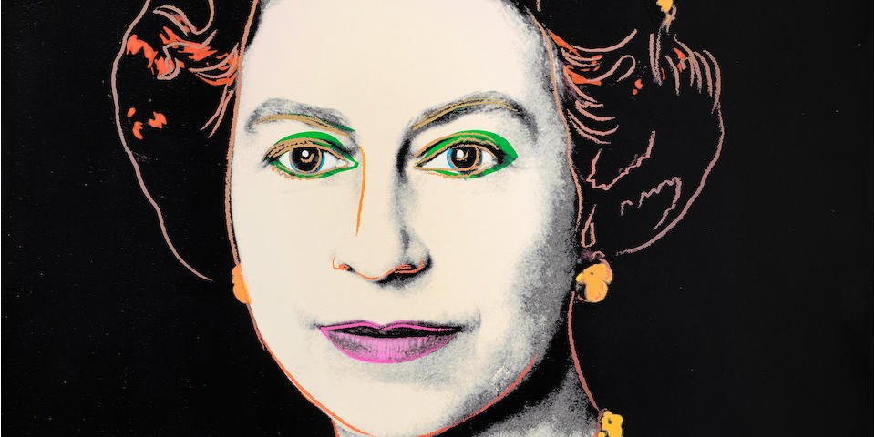 O serigrafie semnată de Andy Warhol, portret al reginei Marii Britanii, este vedeta licitaţiei Bonhams de la finalul lunii iunie