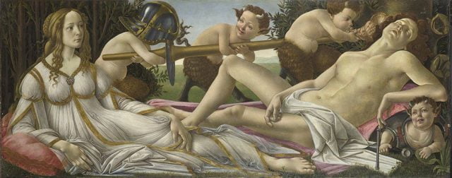 venus and mars, botticelli (1485)