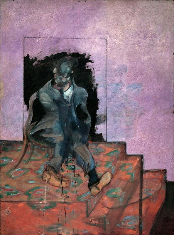 seated figure and carpet francis bacon