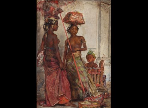 w.g. hofker melis composition featuring ni dablig with ni gemblong and a child