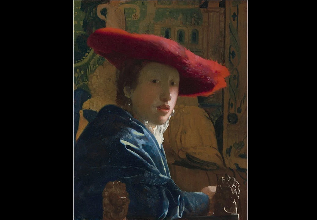vermeer, girl with a red hat, curatorial