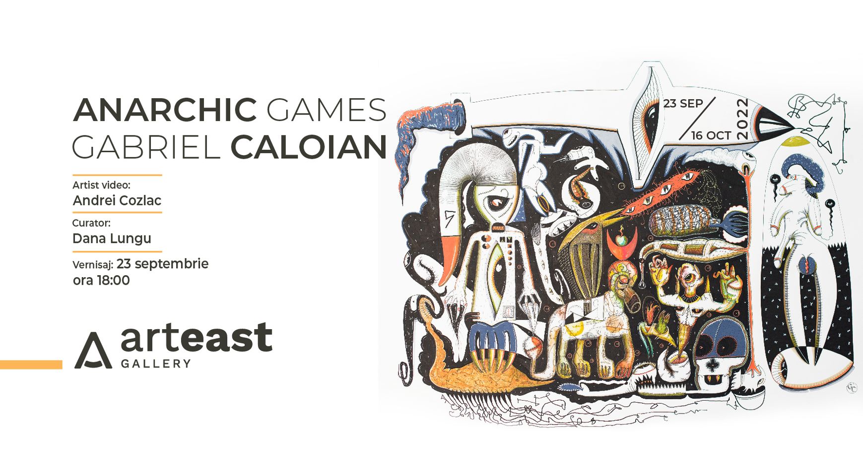 Expoziţia „Anarchic Games”, de Gabriel Caloian, va fi vernisată la ArtEast Gallery din Iaşi