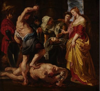 the head of saint john the baptist presented to salome