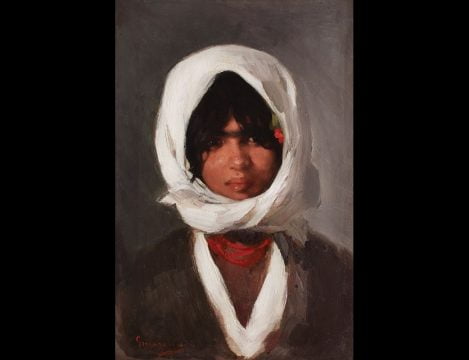 grigorescu Țărăncuța cu basma albă