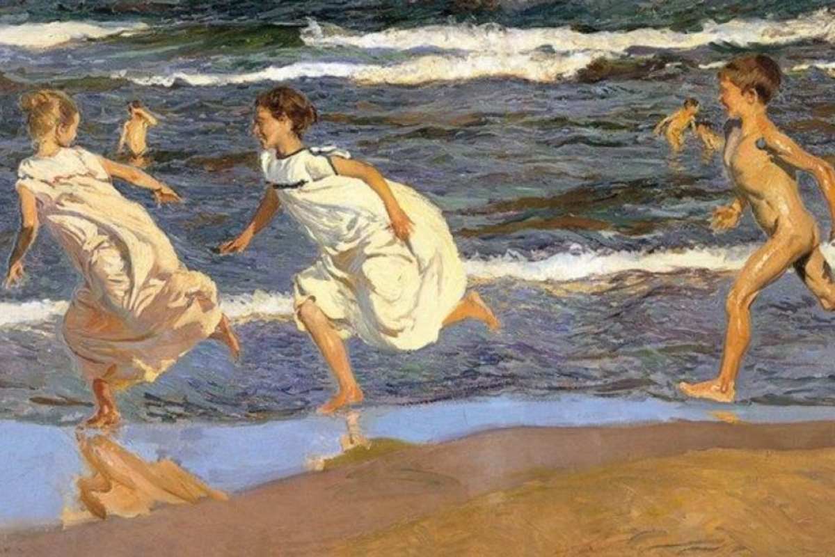 corriendo por la playa, 1908, museo de bellas artes de valencia