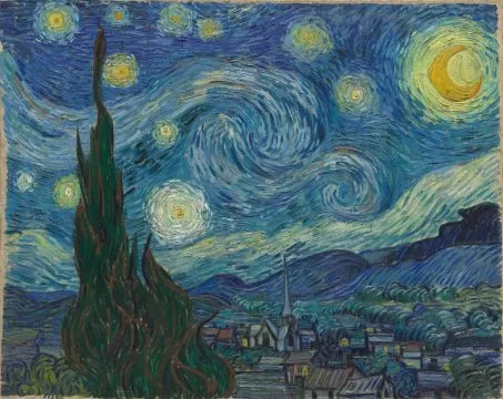 van gogh, moma, starry night, noapte instelata