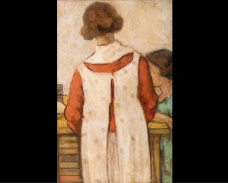 tonitza, fetita vazuta din spate, alis, curatorial.ro