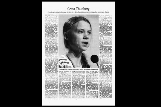 adam mcewen, greta thunberg, gagosian