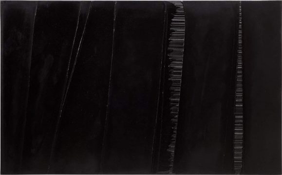 pierre soulages peinture 81 x 130 cm, 1er mars 1987, 1987 property of the the folco collection