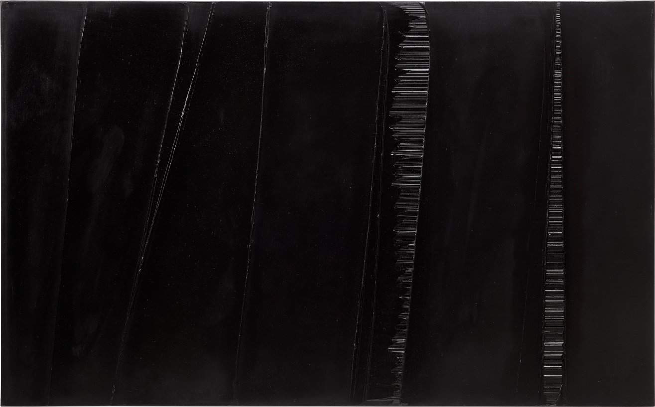 pierre soulages peinture 81 x 130 cm, 1er mars 1987, 1987 property of the the folco collection