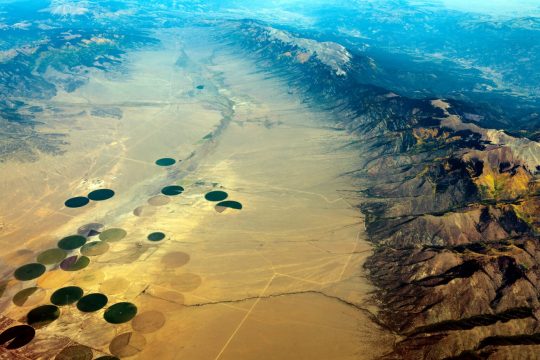 arial view of colorado mountains,san luis valley, colorado, usa