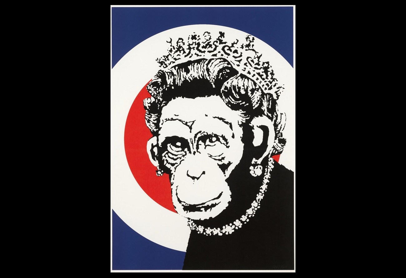 monkey queen, banksy