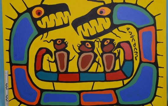 pictură în stilul lui norval morrisseau, politia ontario