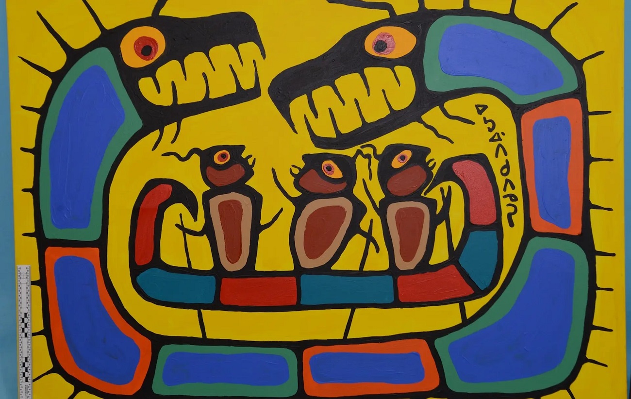 pictură în stilul lui norval morrisseau, politia ontario