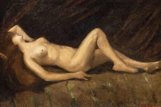 nud culcat, ipolit strâmbu