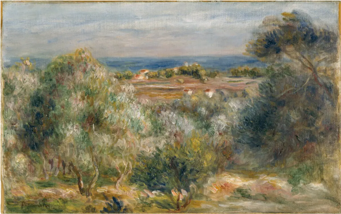 pierre auguste renoir view of the sea from haut cagnes, ca. 1910 city of hagen