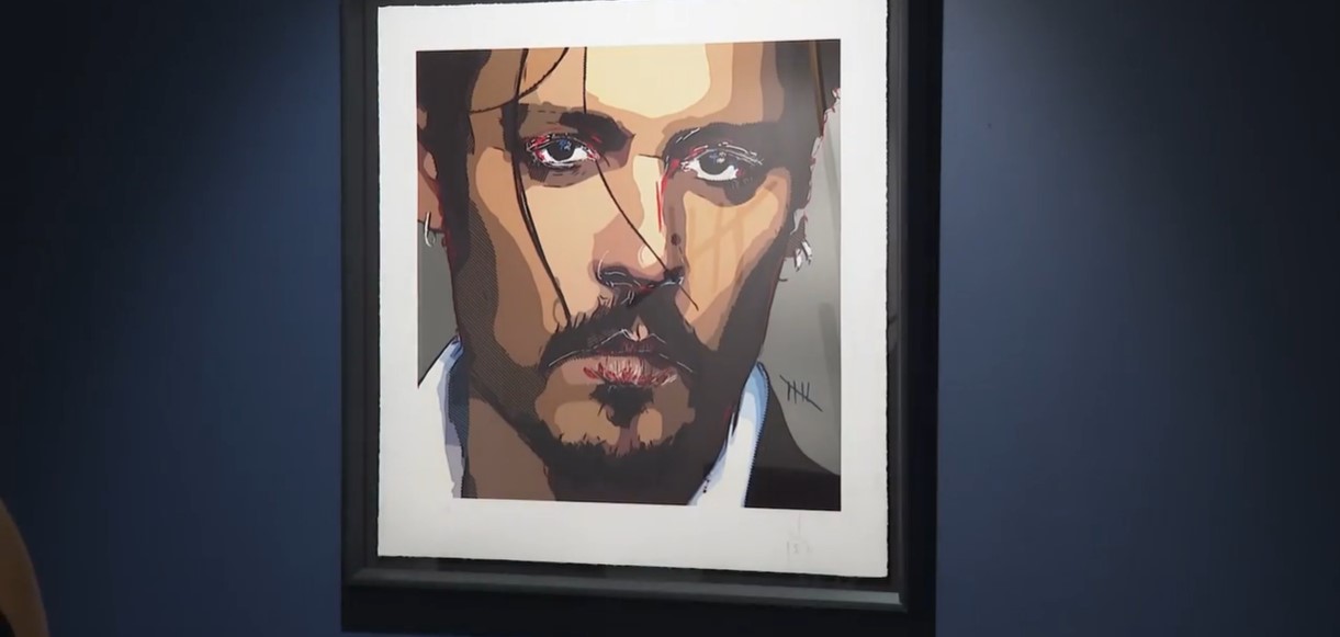 johnny depp, autoportret, captura video
