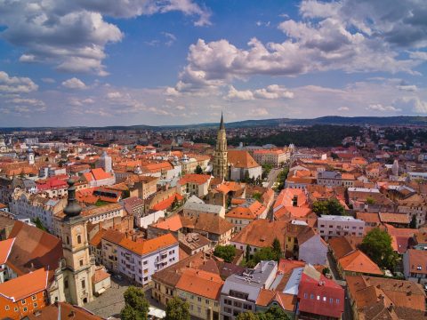 cluj napoca,cluj/romania 07.20.2019 sfantul,mihail,church,located,in,the,center,of,the,city,in,matei