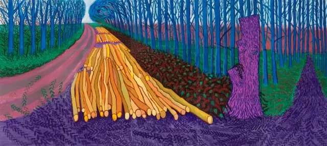 david hockney, winter timber
