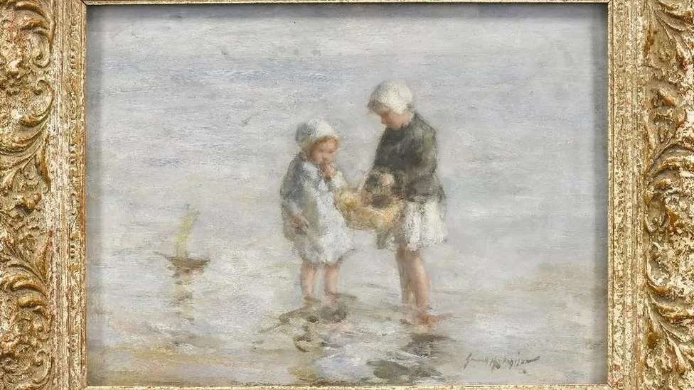 children wading, de robert gemmell hutchison