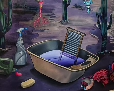 cleaning my chakras, ulei pe panza de in, detaliu