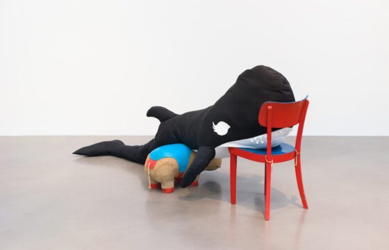 cosima von bonin killer whale with long eyelashes i rhino version rhino by renate mueller germany 1960s. courtesy of the artist and petzel gallery new york