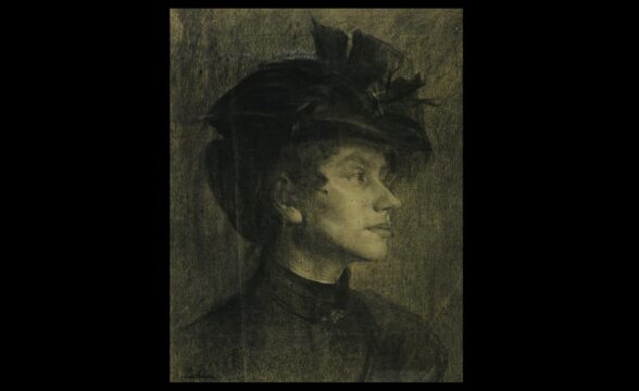 stefan luchian, tânără cu pălărie, alis