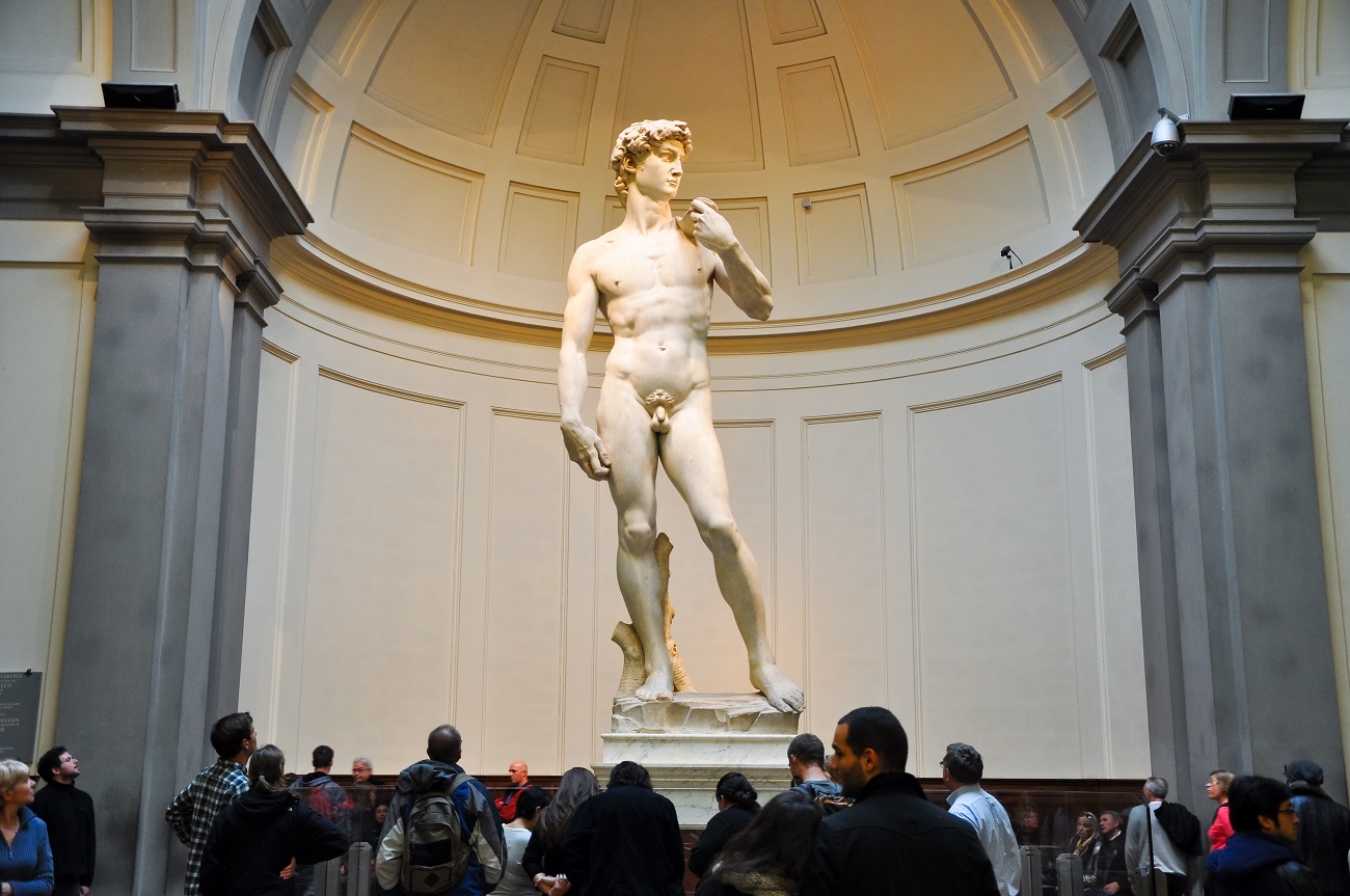 florence november,10:,tourists,look,at,david,by,michelangelo,on,november