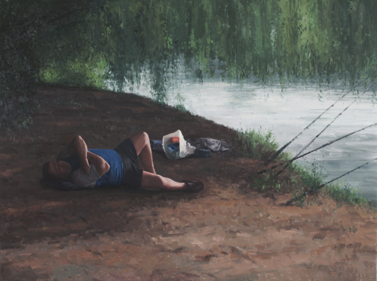savu, bienala, 127x170 cm the lazy fisherman 2010