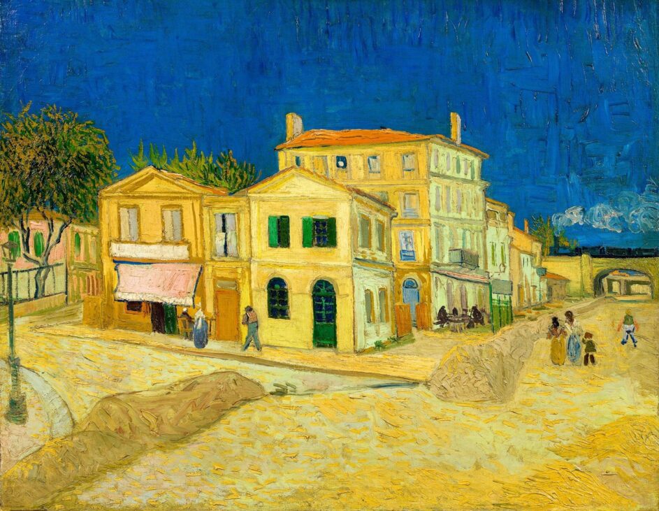 vincent van gogh, the yellow house (the street), post impressionist painting, 1888