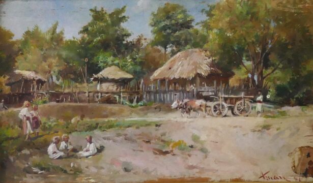 theodor aman, peisaj de tara, alis