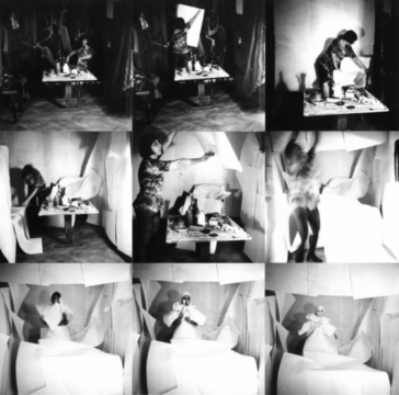 geta brătescu, towards white,1975 2011, 9 fotografii alb negru, 84 x 84 cm, courtesy of geta brătescu estate & ivan gallery, bucharest, hauser & wirth, zurich