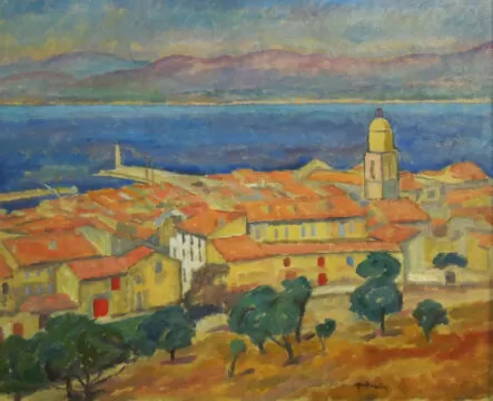 józef pankiewicz vedere din saint tropez, 1911