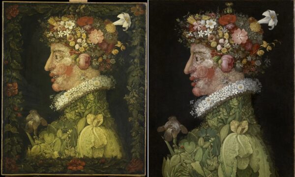 primavara, arcimboldo, inainte și după restaurare luvru