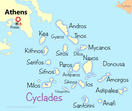 Harta insulelor Ciclade