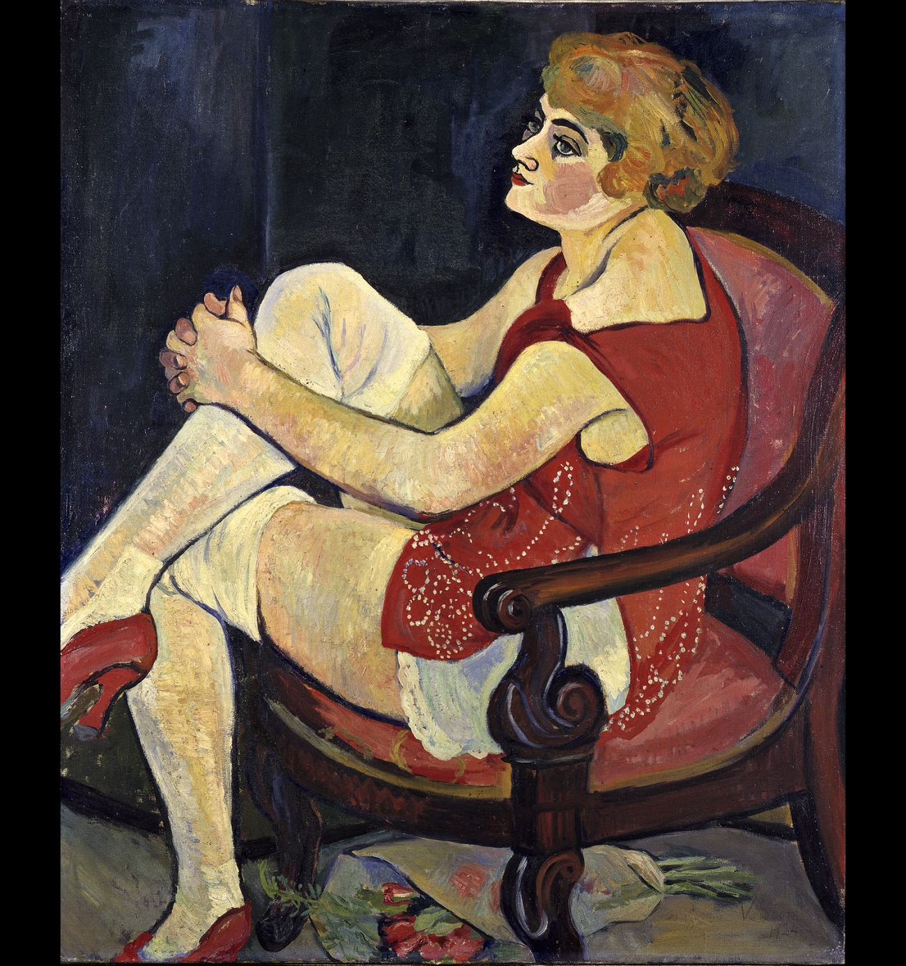 woman in white stockings, 1924, suzanne valadon, musee de beaux arts nancy