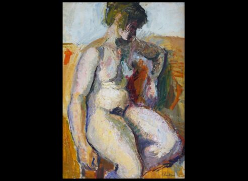 nud pe fotoliu, rubin, alis