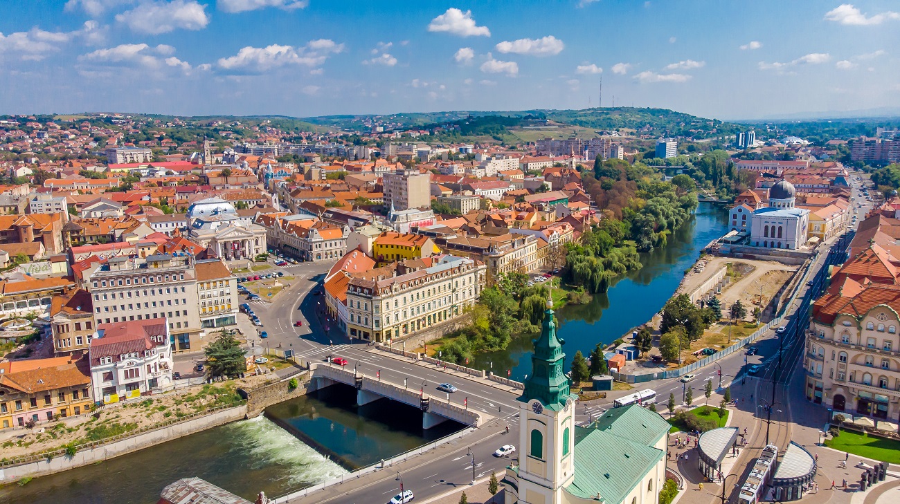 oradea,city,of,romania,,the,capital,of,art,nouveau,,drone