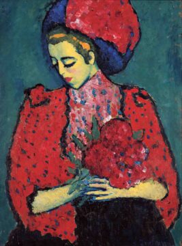 alexej von jawlensky young girl with peonies 1909 obelisk art history